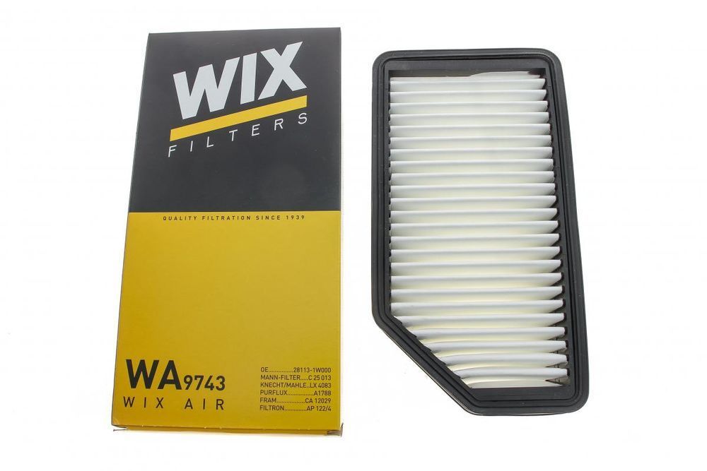 Фильтр воздушный Kia Rio 1.2 / 1.25 CVVT 11-17 (WIX WA9743) WIX WA9743 фото