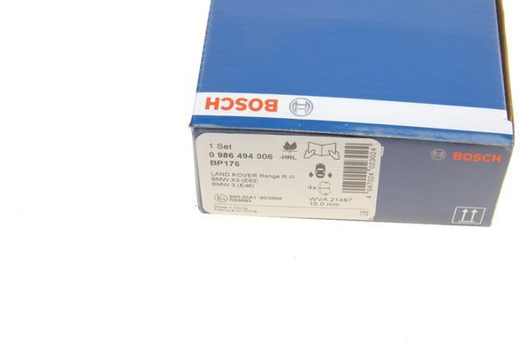 Колодки гальмівні (задні) BMW 3 (E46)/5 (E39)/7 (E38)/X3 (E83)/X5 (E53) 94- 0 986 494 006 фото