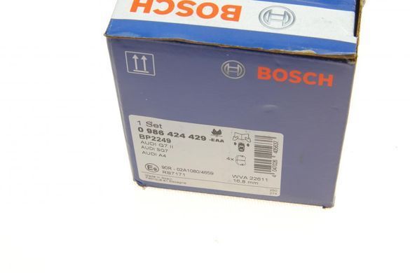 Колодки гальмівні (передні) Audi A4/A5/Q5/Q7 15-/ A5 Sportback 07-17/ A6/A7/A8/Q3/Q8/VW Touareg 17- 0 986 424 429 фото