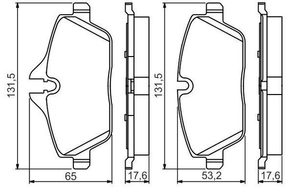 Колодки тормозные (передние) BMW 1 (E81/E82/E87/E88) 04-13/2 (F45) 14-18 0 986 495 251 фото