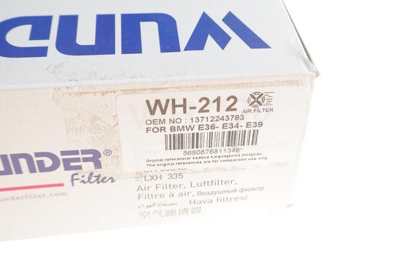 Фильтр воздушный BMW 3 (E36)/5 (E39) 2.5TDS (Wunder WH 212) WH 212 фото