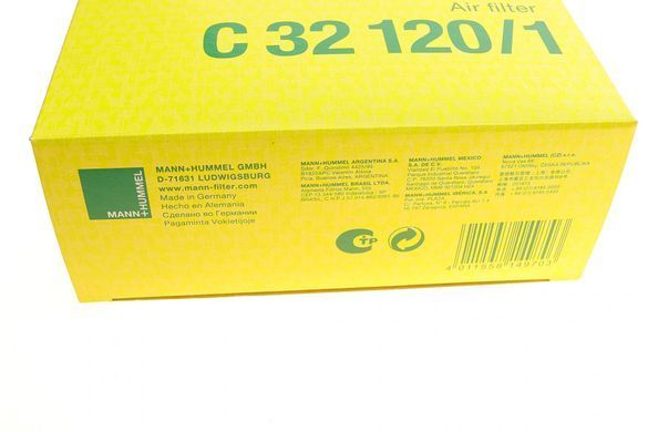 Фильтр воздушный Ford Tourneo 2.0i/2.5D 94-00/Transit 2.0/2.5D/2.9i 91-00 (L=312mm) (MANN C 32 120/1) C 32 120/1 фото