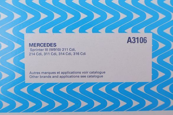 Фільтр повітряний Mercedes Sprinter 907/910 2.2CDI OM651 18- (Purflux A3106) A3106 фото