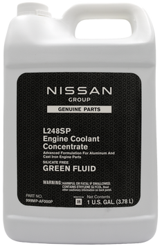 Оригінальний концентрат антифризу Nissan L248SP Engine Coolant зелений 3.78 л (999MP-AF000-P) 999MP-AF000-P фото