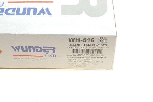 Фильтр воздушный Citroen C5/Peugeot 407 1.8-3.0 04- (Wunder WH 516) WH 516 фото