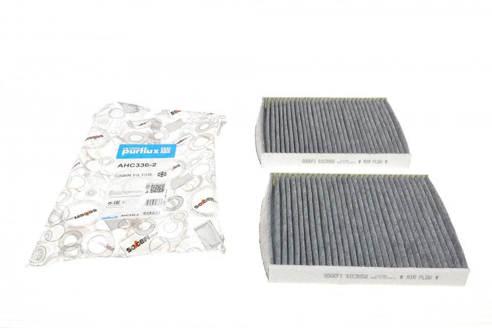 Фильтр салона BMW 5 (F10)/7 (F01) 2.0-6.0 08-(угольный) (к-кт 2 шт.) (Purflux AHC336-2) AHC336-2 фото