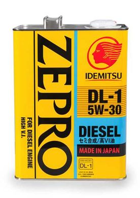 Моторное масло IDEMITSU ZEPRO DIESEL DL-1 5W30 4л 2156041 фото