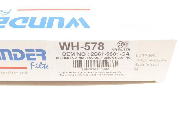 Фільтр повітряний Ford Fiesta 01-08/Mazda 2 1.2-1.6 03-07 (Wunder WH 578) WH 578 фото