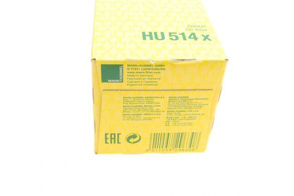 Фильтр масляный Mercedes Sprinter 1.8 M271 08-/C-class (W203/W204)/E-class (W211) 1.8 M271 02-09 (MANN HU 514 X) HU 514 X фото