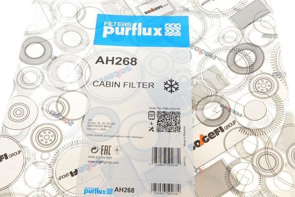 Фільтр салону Mercedes Sprinter/VW Crafter 06- (Purflux AH268) AH268 фото