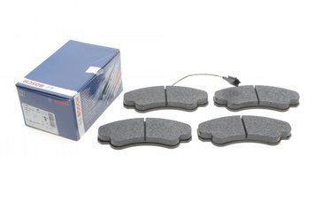 Колодки тормозные (передние) Citroen Jumper 99-06/Fiat Ducato 00-/Peugeot Boxer 97-09 (+датчик) 0 986 494 850 фото