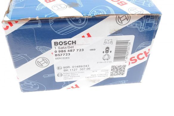 Колодки ручника Mercedes C-class (W204/C204) 07- /E-class (A207/C207) 09- (164x25) (к-кт) 0 986 487 723 фото