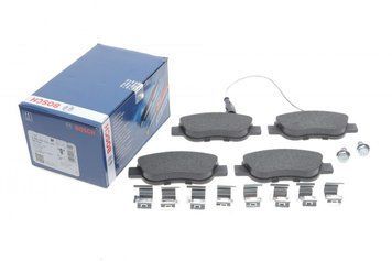 Колодки гальмівні (передні) Fiat Panda 03-/500/500C 07-/Ford Ka II 08-16 (+датчик) 0 986 494 114 фото