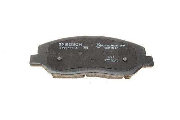Колодки гальмівні (передні) Hyundai Santa Fe II/III/Genesis 06-/Kia Sorento/Ssangyong Korando 09- 0 986 494 227 фото