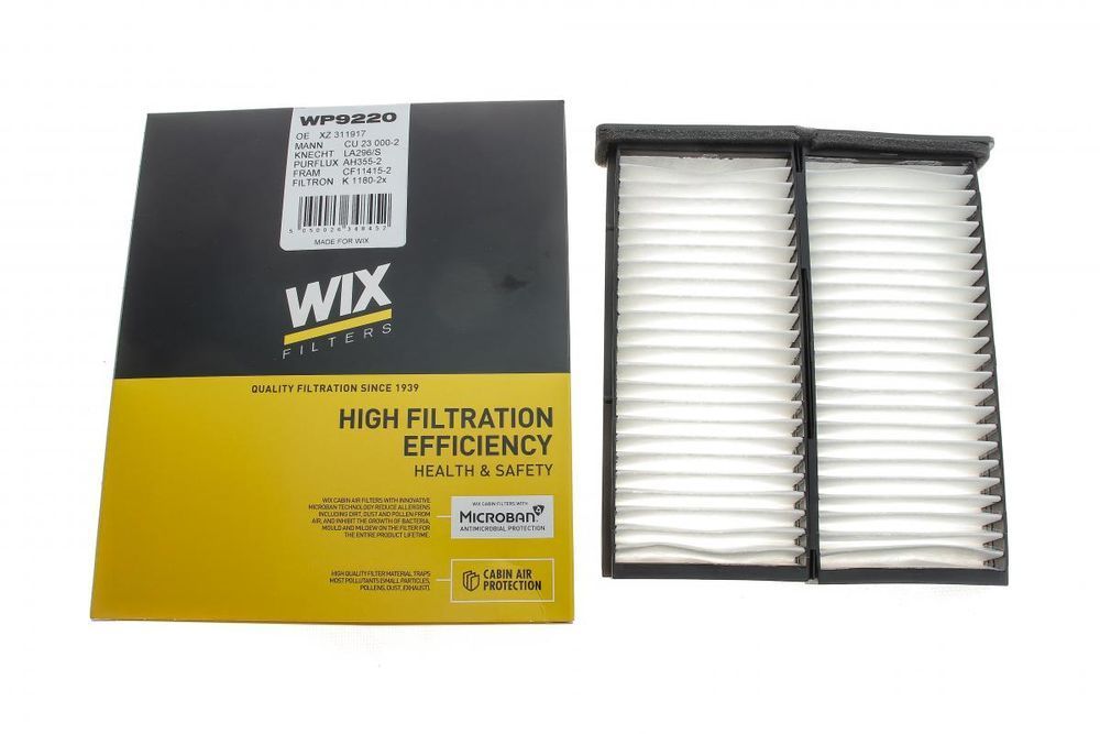 Фильтр салона Mitsubishi Carisma / Colt 00-06 / Lancer 92-03 / L200 / Pajero Sport 96-08 (к-кт 2 шт.) (WIX WP9220) WIX WP9220 фото