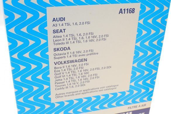 Фильтр воздушный VW Caddy 2.0SDI (Purflux A1168) A1168 фото