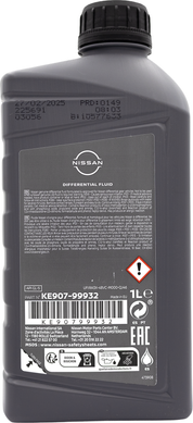 Олива трансмісійна Nissan Differential Fluid 80W90 GL-5 (KE90799932) KE90799932 фото