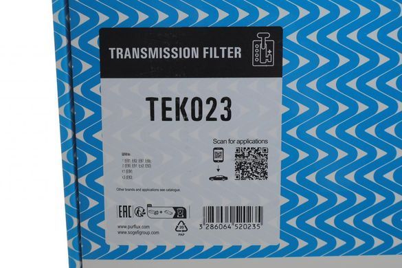 Фильтр АКПП BMW 3 (E90/91/92/93)/X3 (E84) 2.0/2.5/3.0 03-13 (N45/N46/N52/N53) (с прокладкой) (Purflux TEK023) TEK023 фото